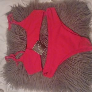 Zaful Ribbed Bikini, Medium
